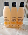 Apricot Scent Body Wash & Shampoo Set - 8 oz, Pack of 3
