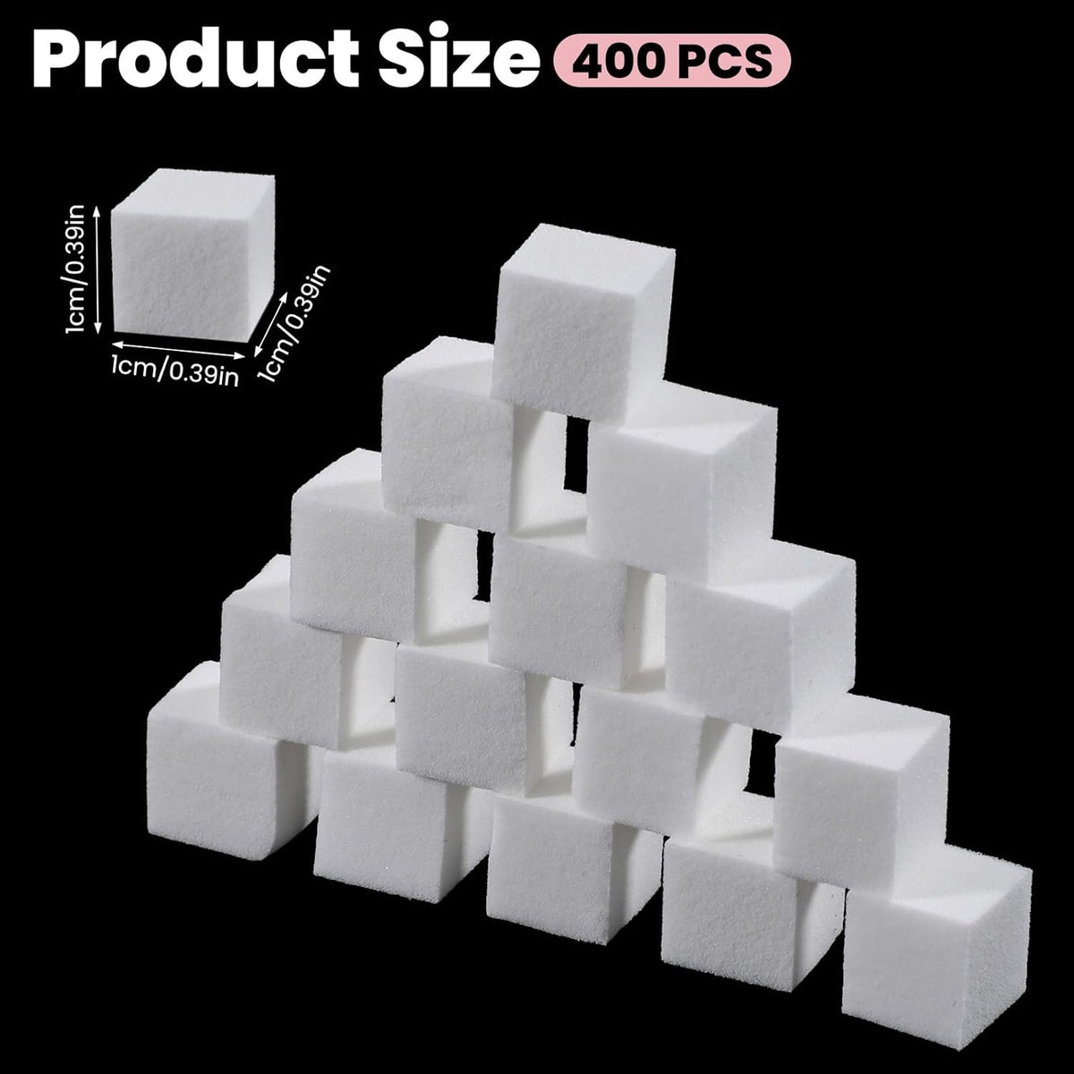Mini Nail Art Sponges 400 Pcs for Gradient and Detailed Nail Designs