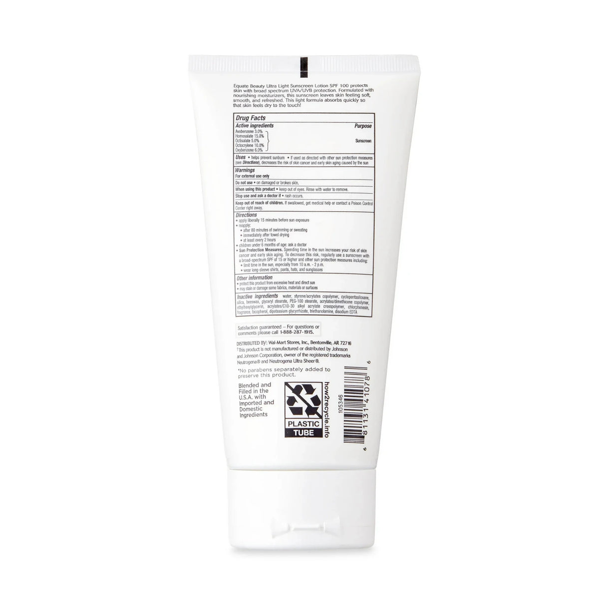 SPF 100 Sunscreen Lotion - Ultra Light, Hydrating, 6 Oz Each