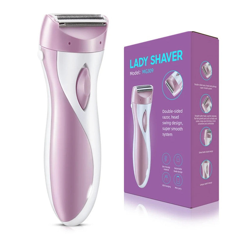 USB Rechargeable Women’s Electric Razor for Full Body Hair Removal