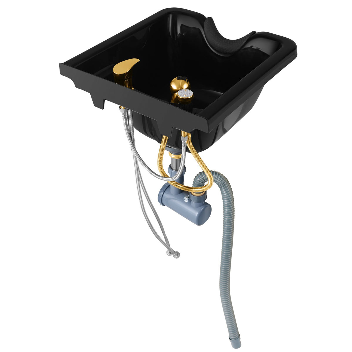 Portable Wall Mount Shampoo Bowl with Faucet & Sprayer for Salon