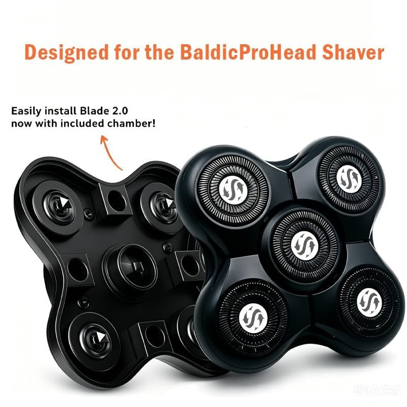 Replacement Shaver Head for Groomie BaldiePro 2.0 Electric Razor - 2 Pack