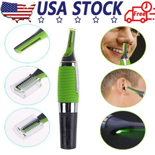 Men Nose Ear Face Hair Trimmer - Beard Mustache Eyebrow Clipper Shaver