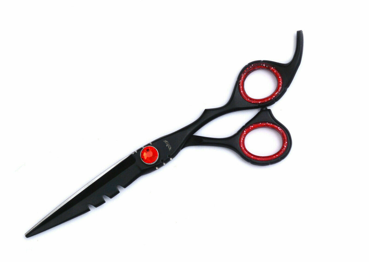 Professional Hairdressing Barber Salon Hair Cutting Scissors Shears - Black, 6.5 inch
