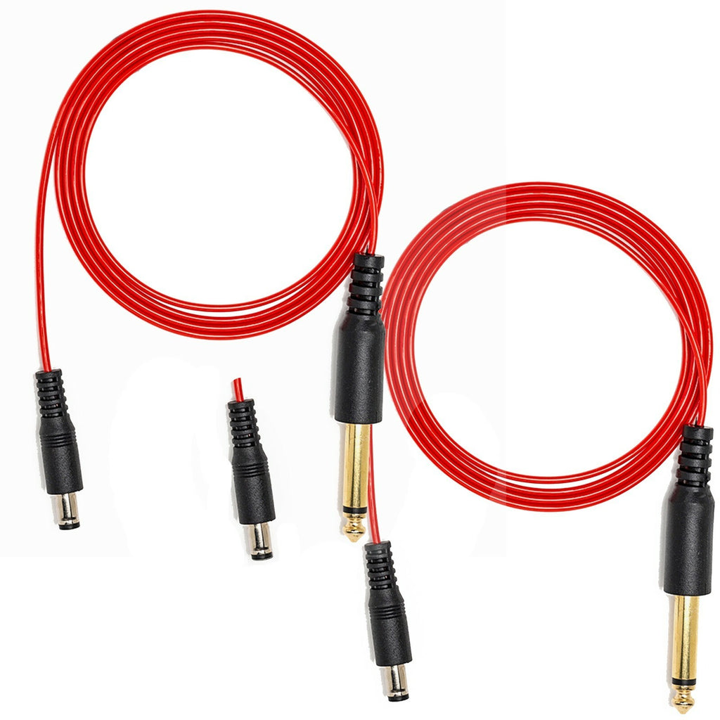 6' Foot DC Clip Cord Tattoo Machine Power Cable 5.5mm Plug - Silicone Rubber