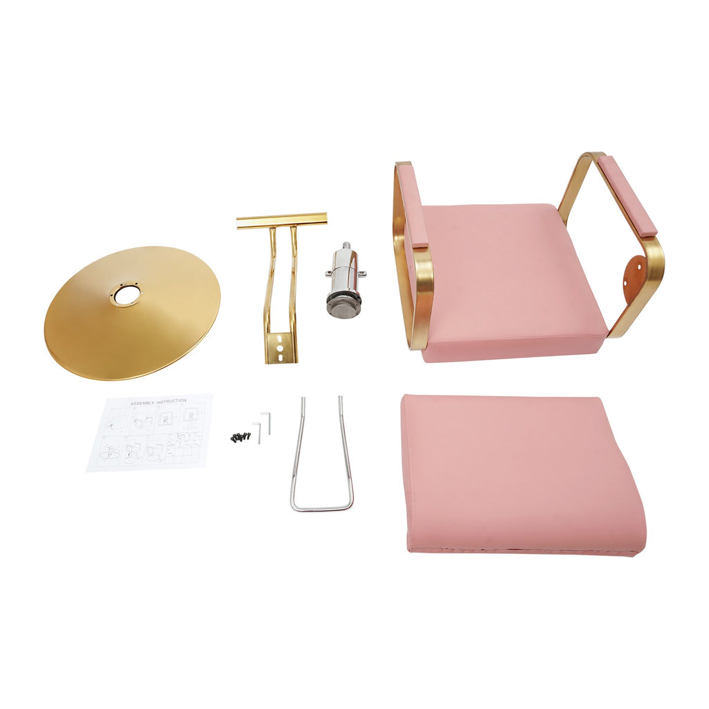 Rotating Barber Chair with Hydraulic Pump for Hair Salons and Barbershops