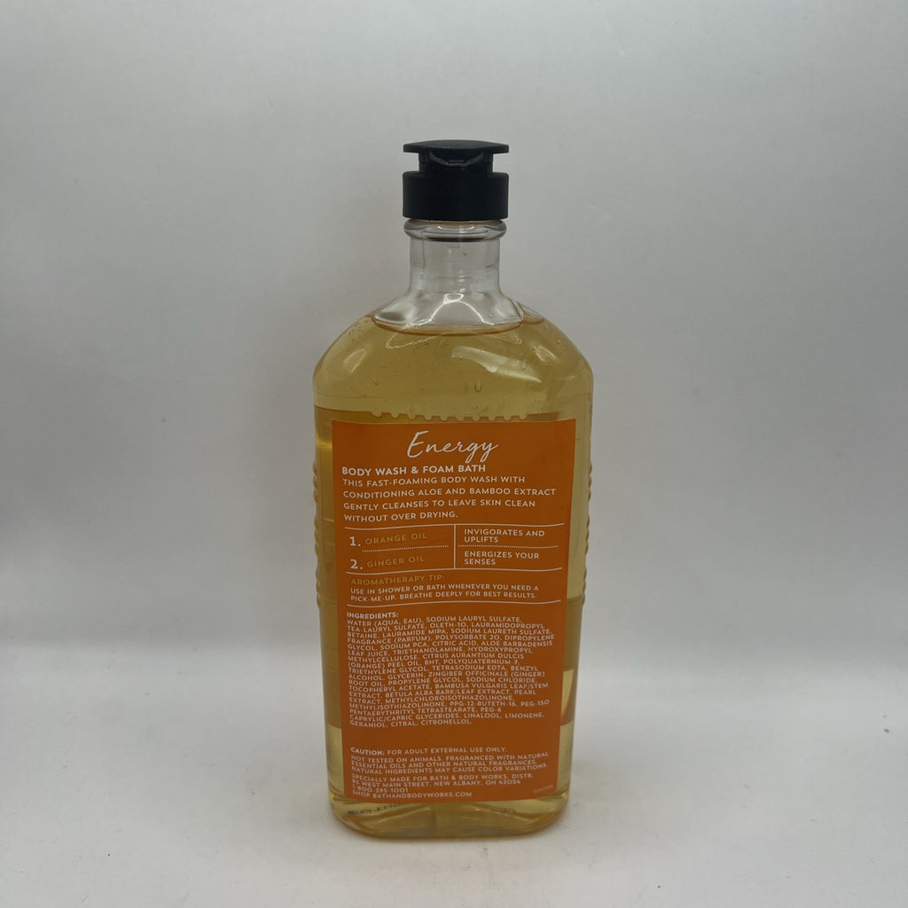 Energy Orange Ginger Body Wash Foam Bath 10 Oz - Aromatherapy
