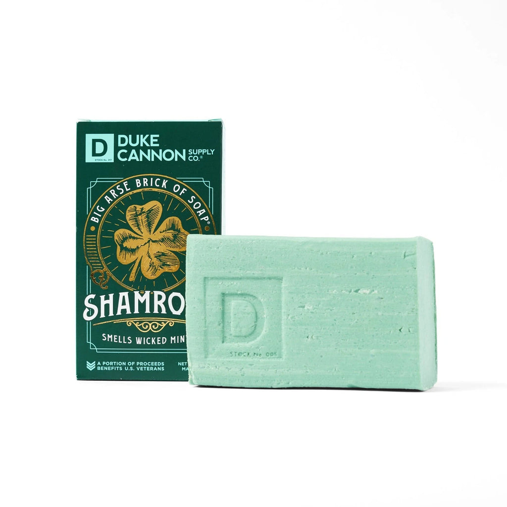 Duke Cannon Shamrock Big Arse Brick of Minty Soap 10 oz - New