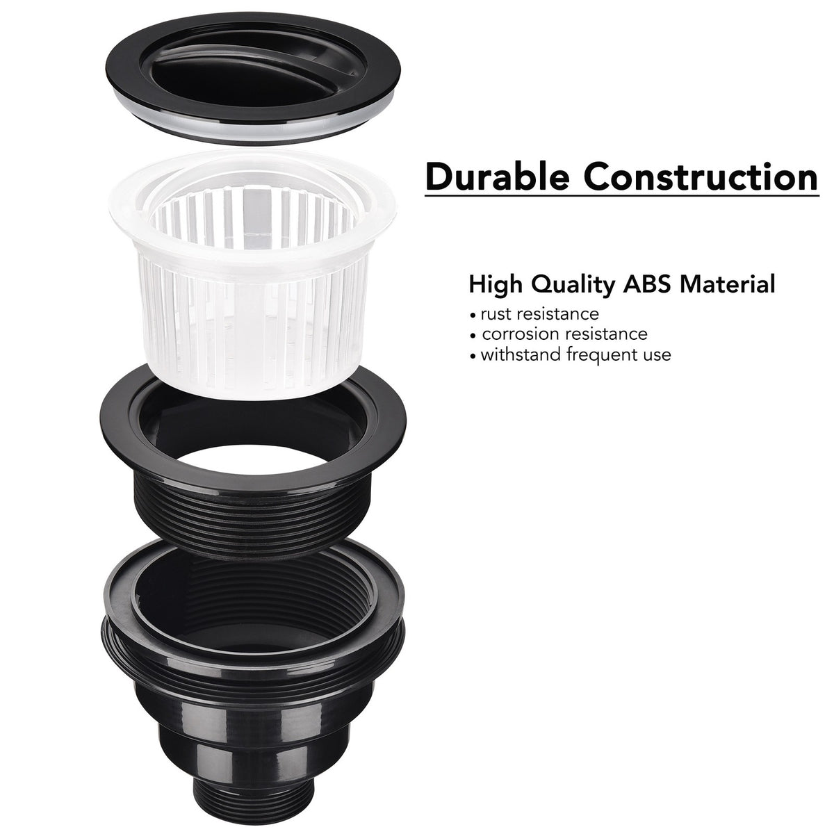 Salon Shampoo Bowl Drain Kit with Basket Strainer Cover - Anti-Clogging Plumbing Part