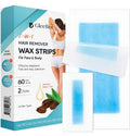 Hair Removal Wax Strips 60 Count - Face & Body Skin-Friendly Kit