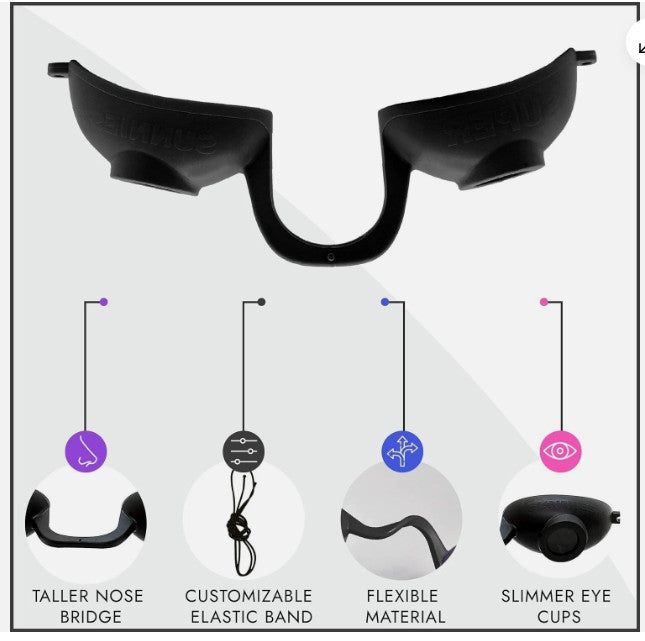 Pink UV Tanning Bed Goggles - Flexible Eye Protection Glasses, FDA Approved