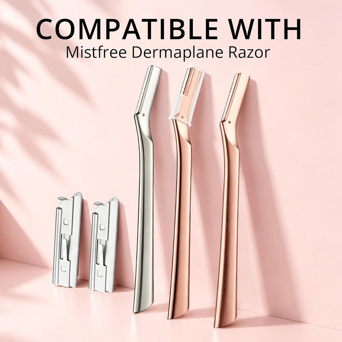 20-Pack Dermaplane Razor Blades for Facial & Eyebrow Grooming - Stainless Steel Replacement Blades