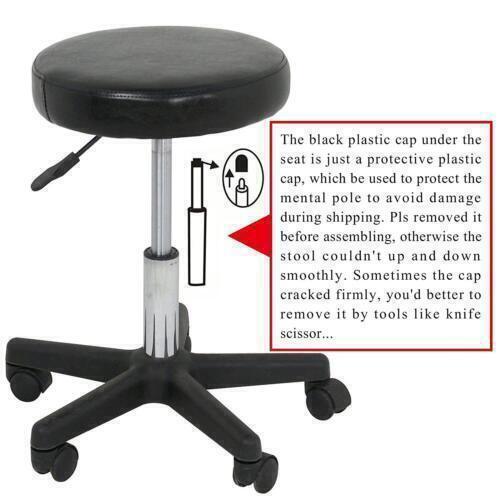 Hydraulic Rolling Salon Stool Chair Adjustable Height Swivel Seat