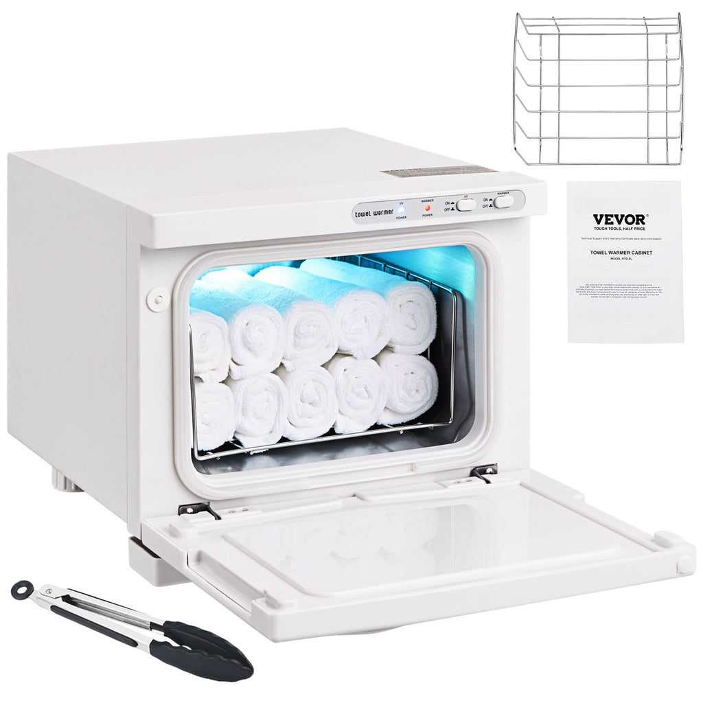 8L Stainless Steel Towel Warmer Cabinet with 360° Heating & UV Sanitizer
