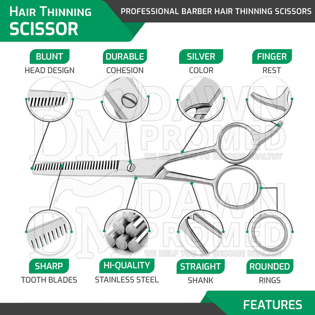 Pet Grooming Thinning & Hair Cutting Scissors Set - Stainless Steel