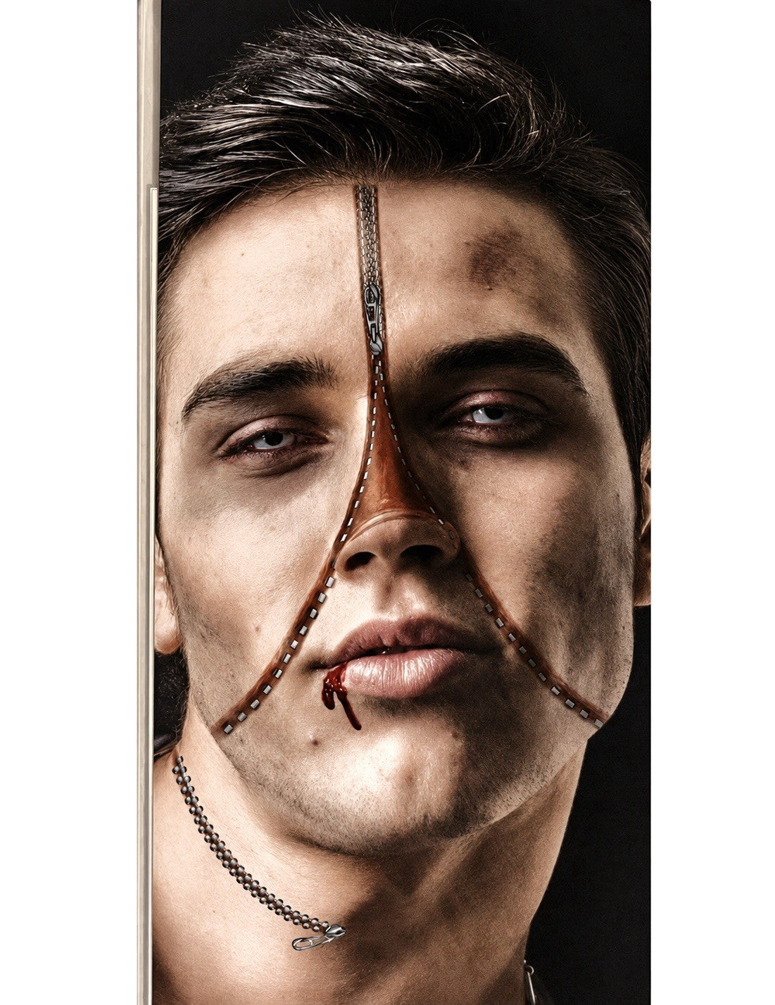 Temporary Tattoo Set - Halloween Zipper Face Horror 12pc
