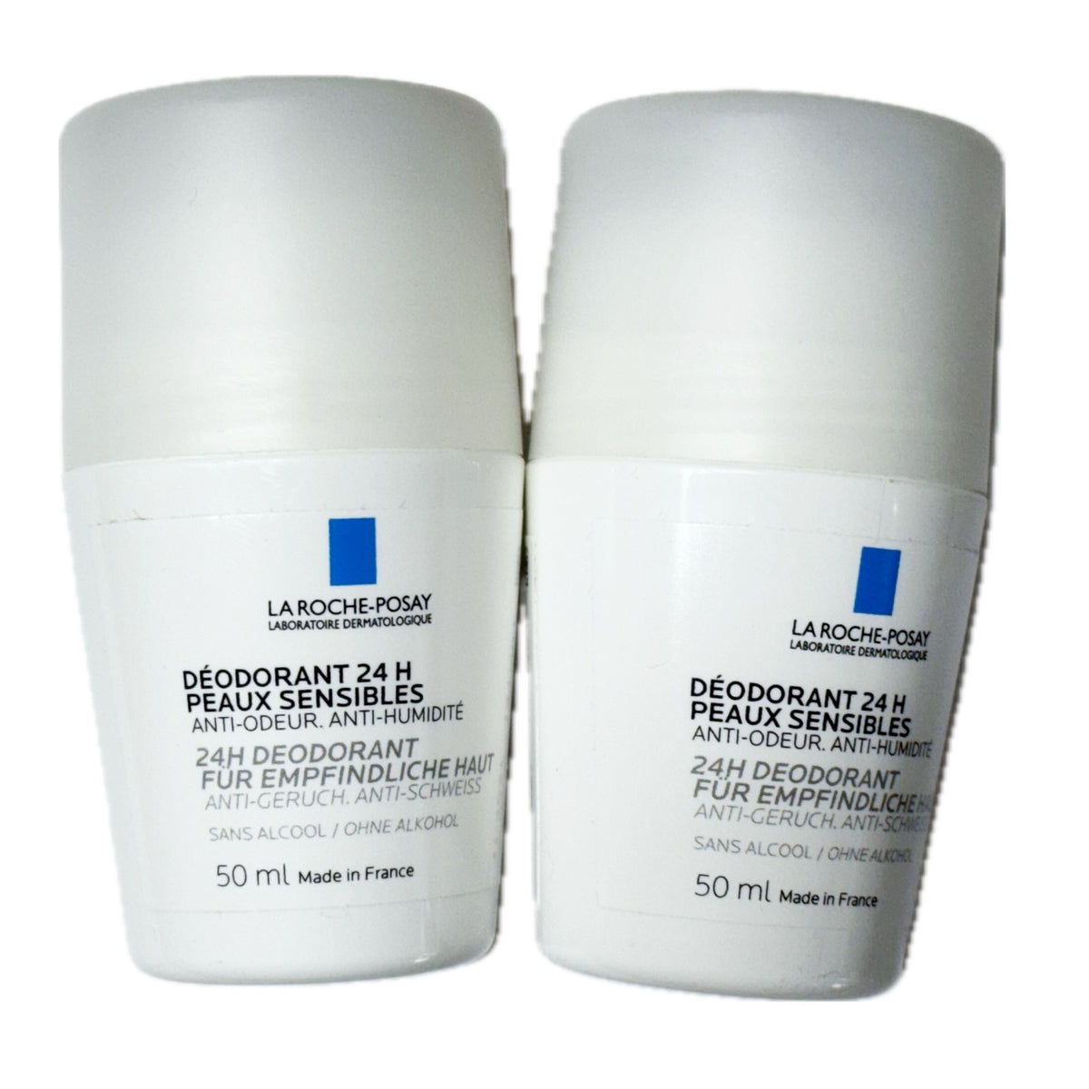 24H Roll-On Deodorant Pack - Aluminum-Free, Sensitive Skin, 2 x 50ml