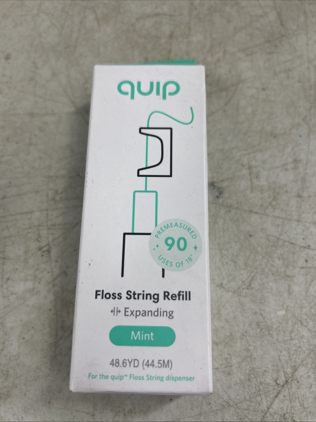 Dental Floss Refill Mint Expanding 48.6 YD Premarked 18 Inch String