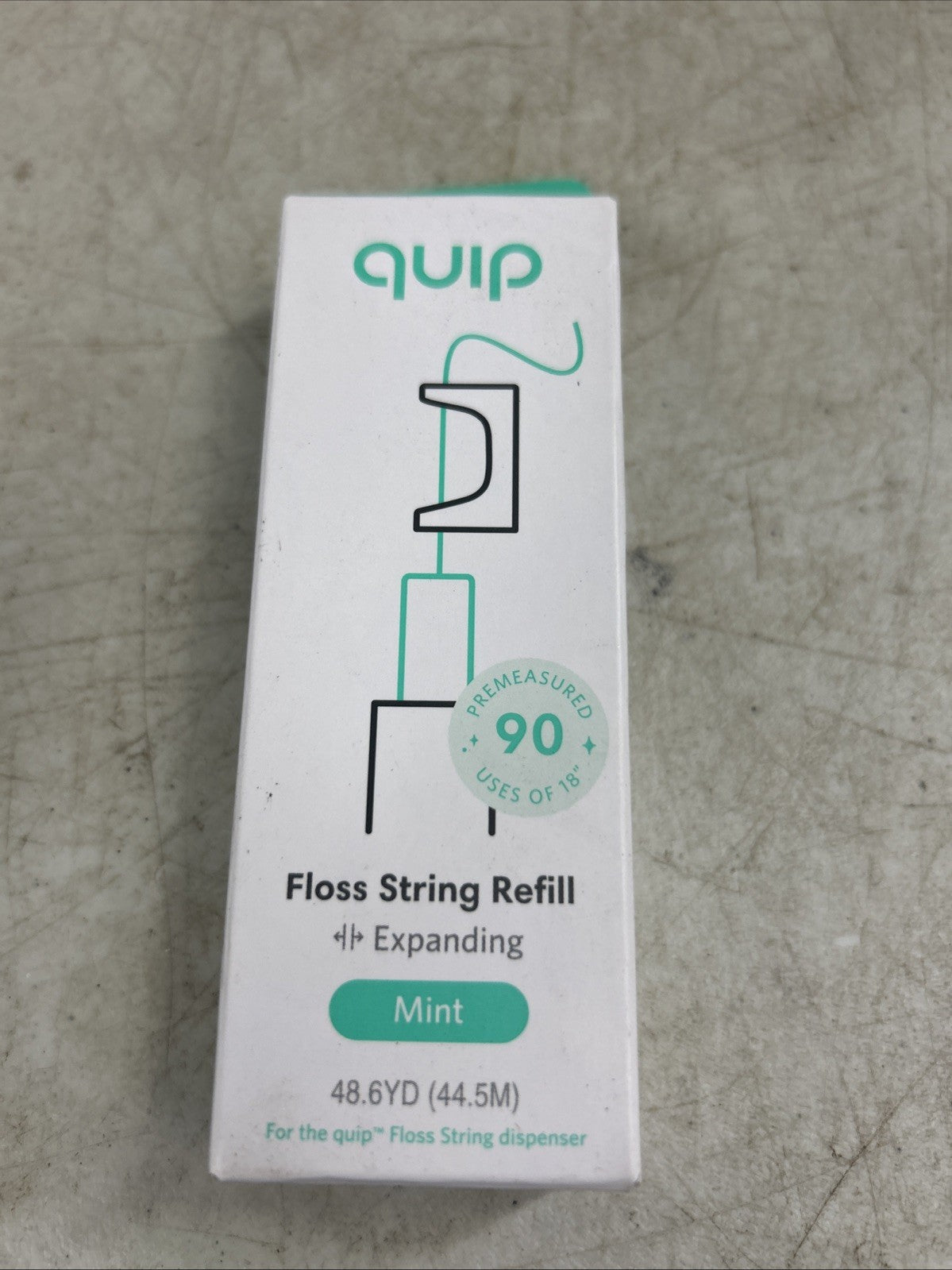 Dental Floss Refill Mint Expanding 48.6 YD Premarked 18 Inch String