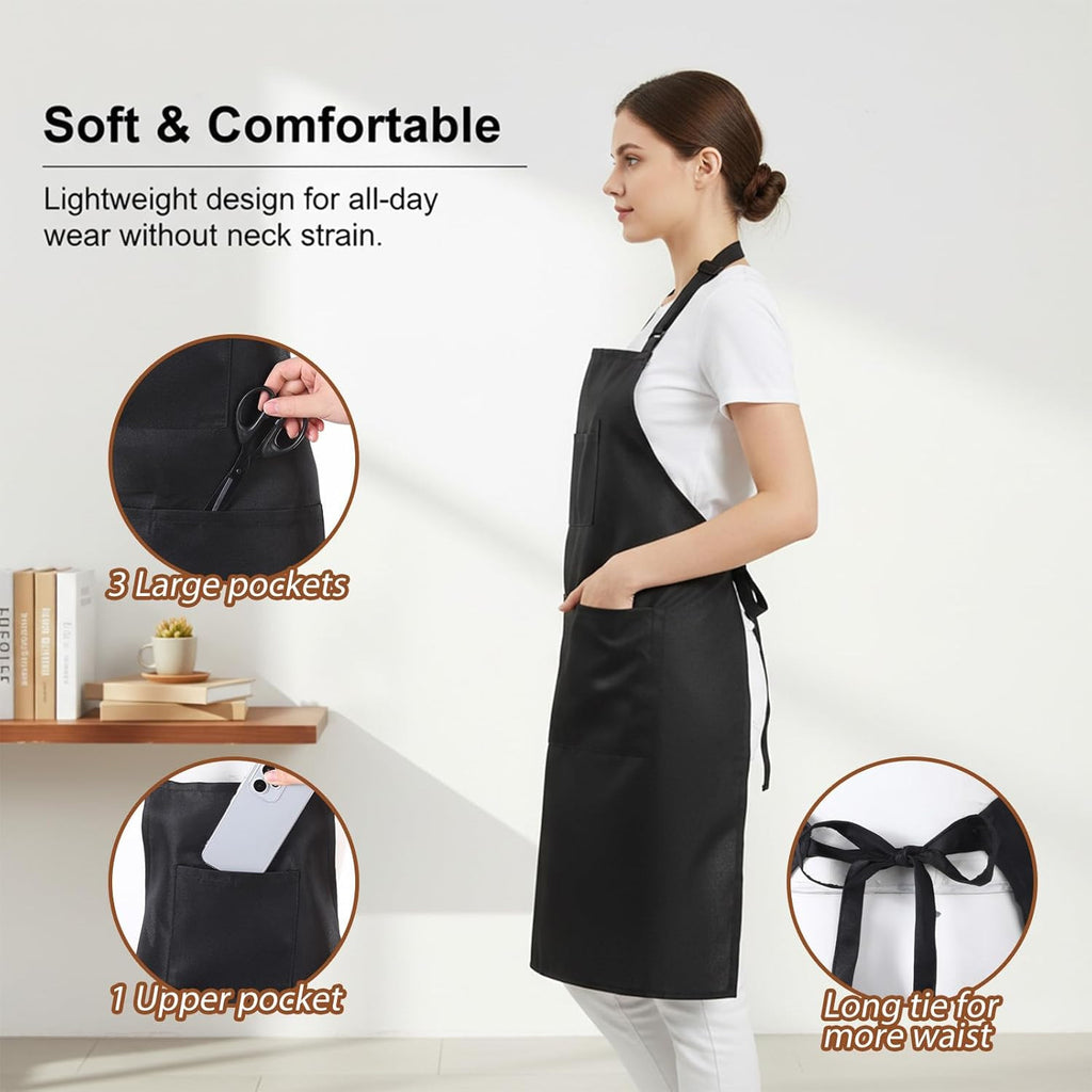 Hair Stylist Apron with 4 Pockets Waterproof Barber Apron for Hairdressers