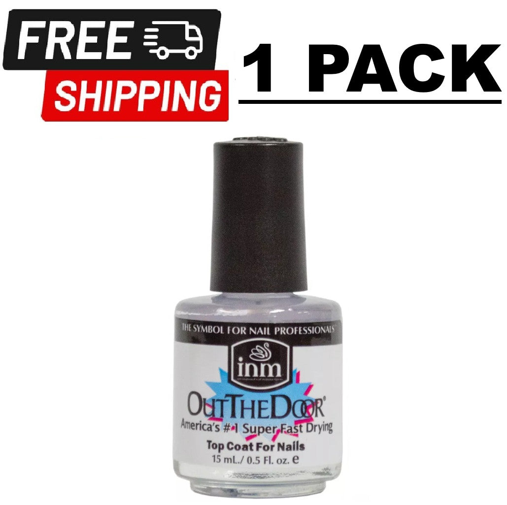 Fast Dry Nail Top Coat - Clear, High Shine, 0.5 fl oz - Multiple Pack Sizes