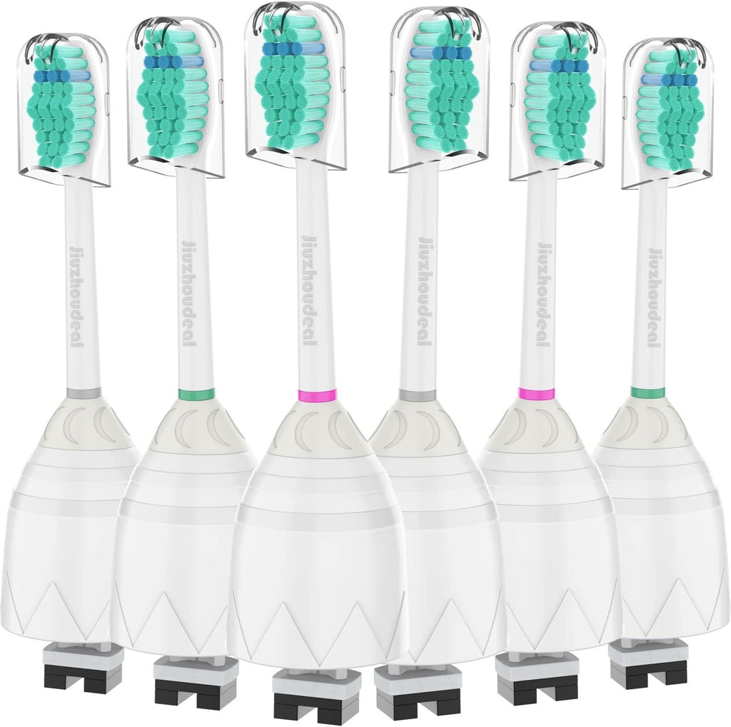 6 Pack Replacement Toothbrush Heads for Philips Sonicare E-Series - Compatible with Essence, Elite, Advance & More