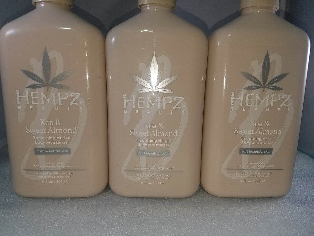 Herbal Body Moisturizer with Hemp Seed Oil - Koa & Sweet Almond, 17 oz