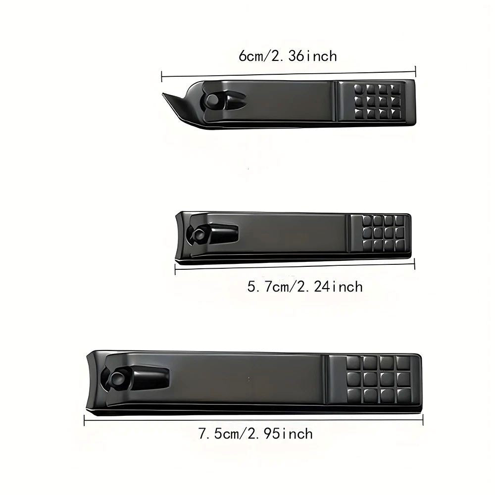 3-Piece Stainless Steel Nail Clippers Set for Men - Durable & Precise Grooming
