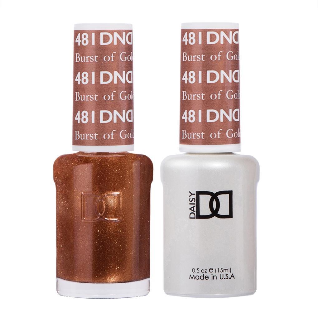 DND Gel & Lacquer Nail Polish Duo - Gold Finish, Long-Lasting, 481