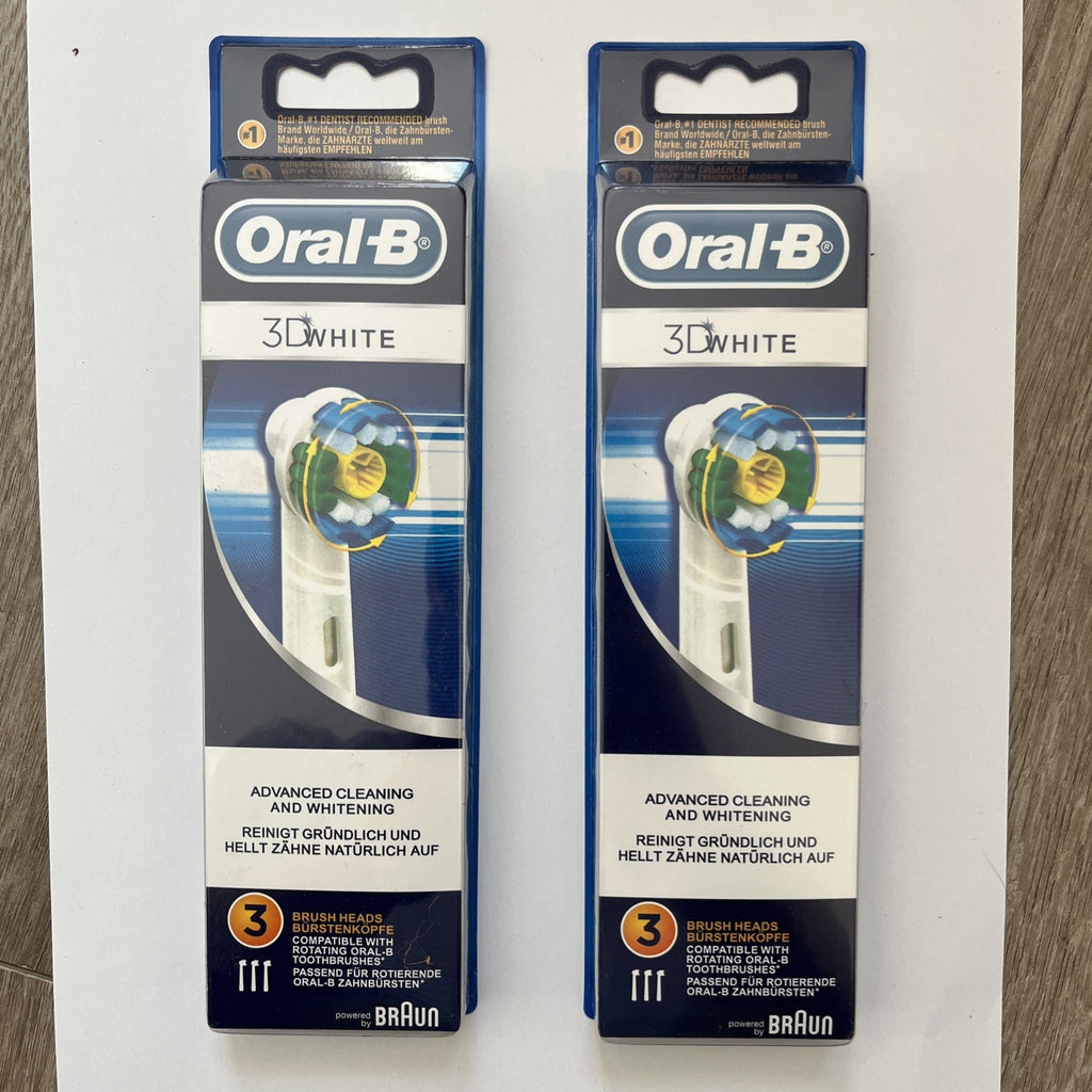 Oral-B 3D White Replacement Toothbrush Heads - 6 Pack for Deep Cleaning