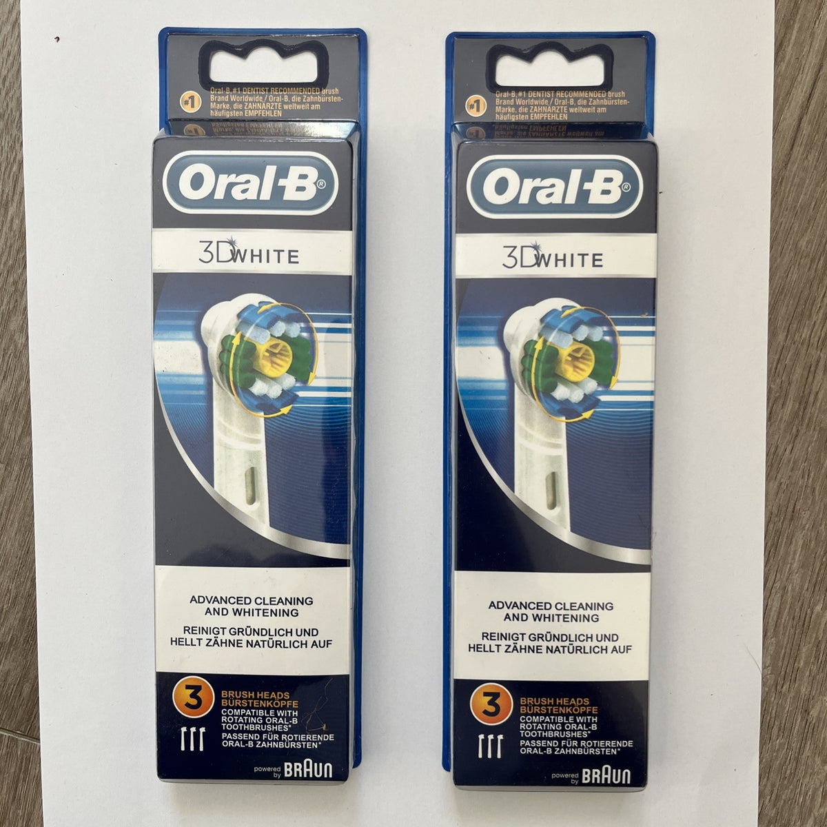 Oral-B 3D White Replacement Toothbrush Heads - 6 Pack for Deep Cleaning