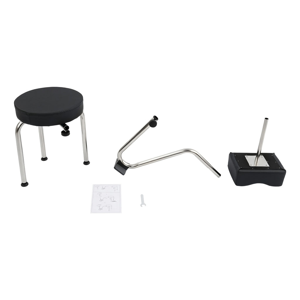 Adjustable Pedicure Stool with Leg Rest for Nail Salon & Tattoo Chair