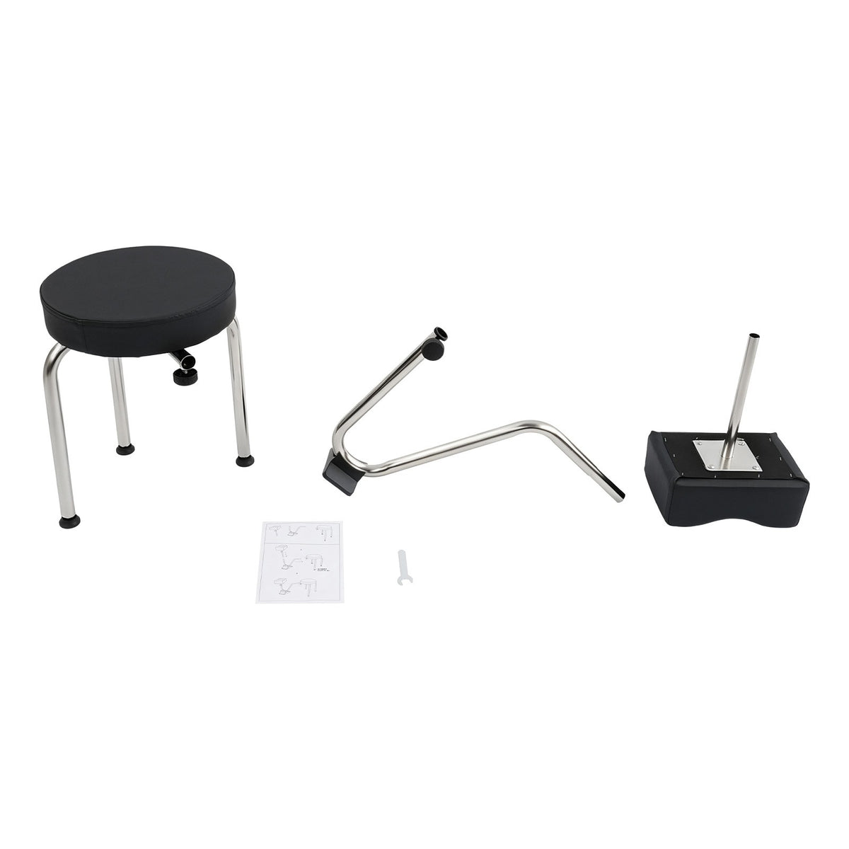 Adjustable Pedicure Stool with Leg Rest for Nail Salon & Tattoo Chair