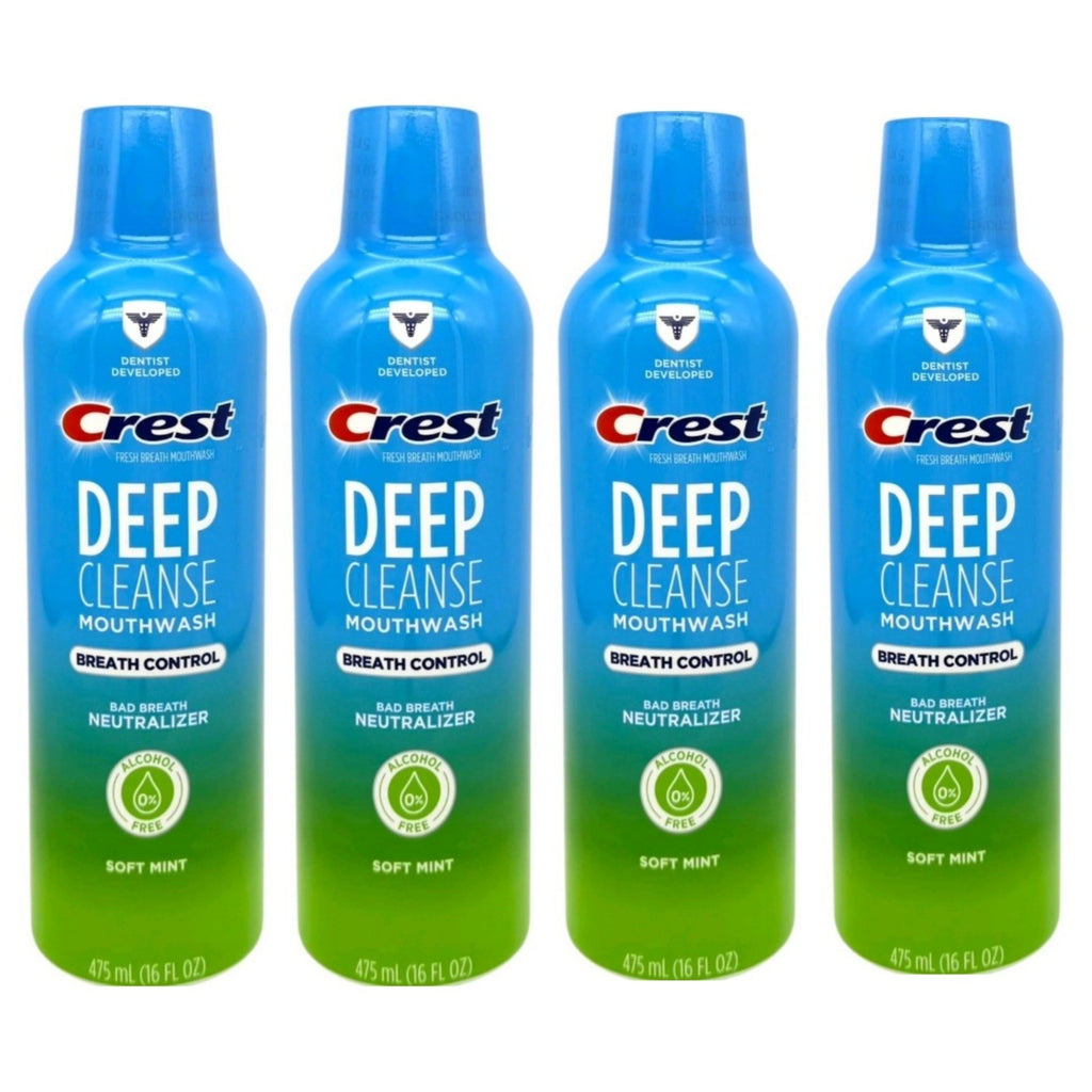 Deep Cleanse Mouthwash Soft Mint Breath Control 16oz - 4 Pack