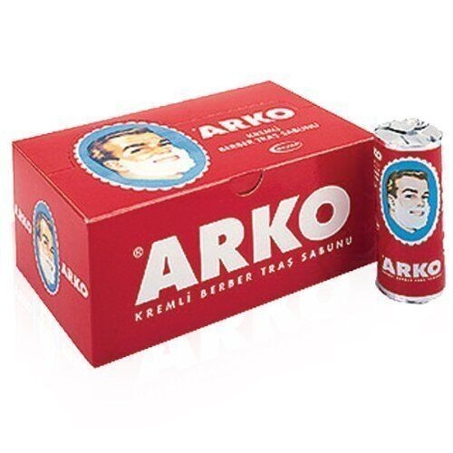 Arko Shaving Soap Stick Pack of 12 - Traditional Men’s Razor Lubricating Lather