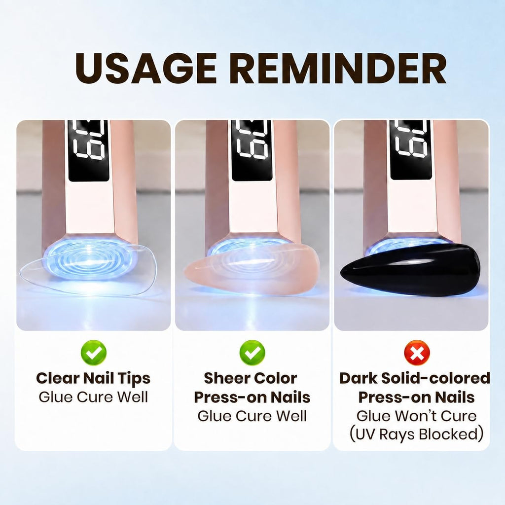 9 in 1 Nail Glue for False Nails, Rhinestones & Nail Tips - Super Strong