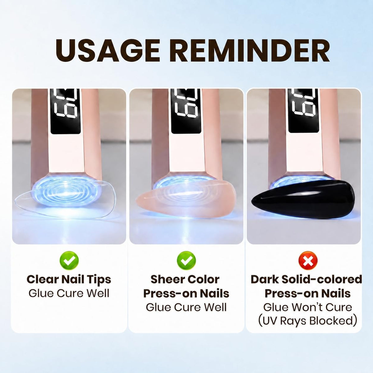 9 in 1 Nail Glue for False Nails, Rhinestones & Nail Tips - Super Strong
