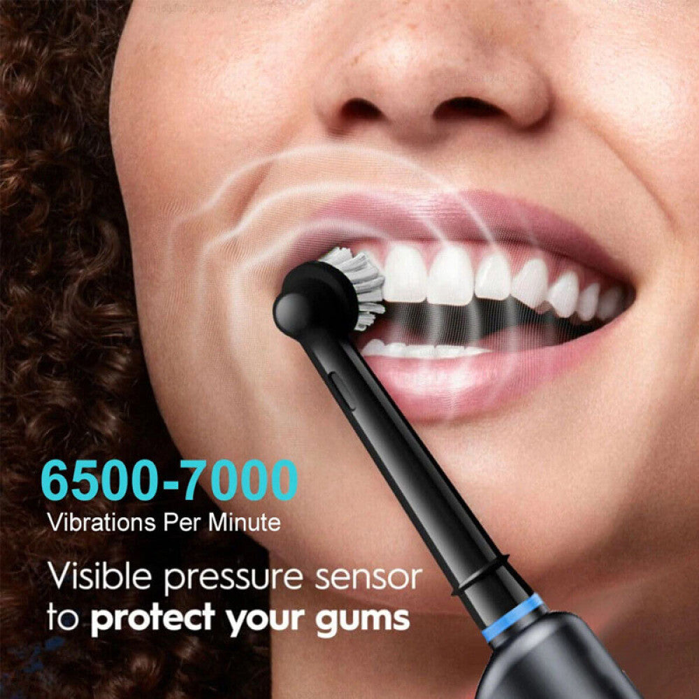 Rechargeable Electric Toothbrush with Rotating Brush Heads for Deep Cleaning Adults