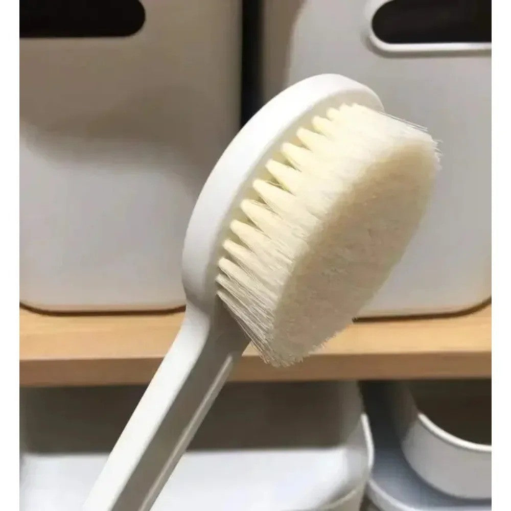 Long Handle Japanese Bath Brush with Soft Bristles for Body Massage & Exfoliation