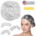 Disposable Shower Caps Large Elastic Hair Salon Shower Caps 200PCS