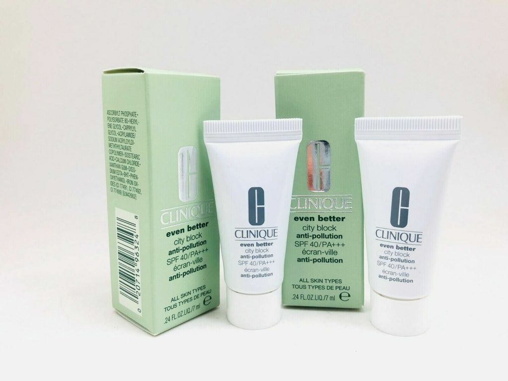 Set of 2 Clinique Even Better City Block SPF 40 Anti-Pollution Sunscreen 0.24 oz
