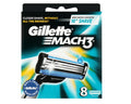 Gillette Mach3 Razor Blade Refills - 8 Count Replacement Cartridges