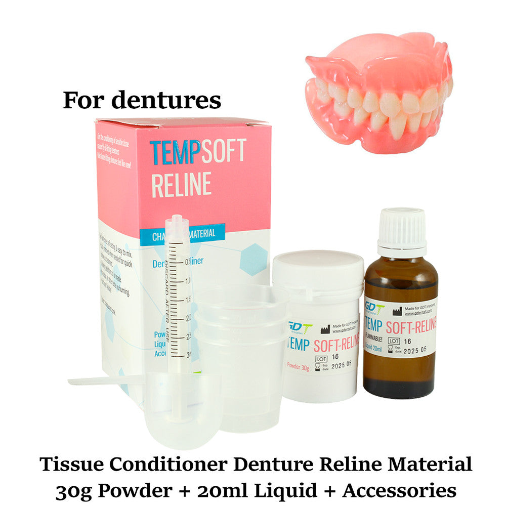Denture Repair Kit with Soft Reline Material for Loose Dentures - Easy DIY Fix