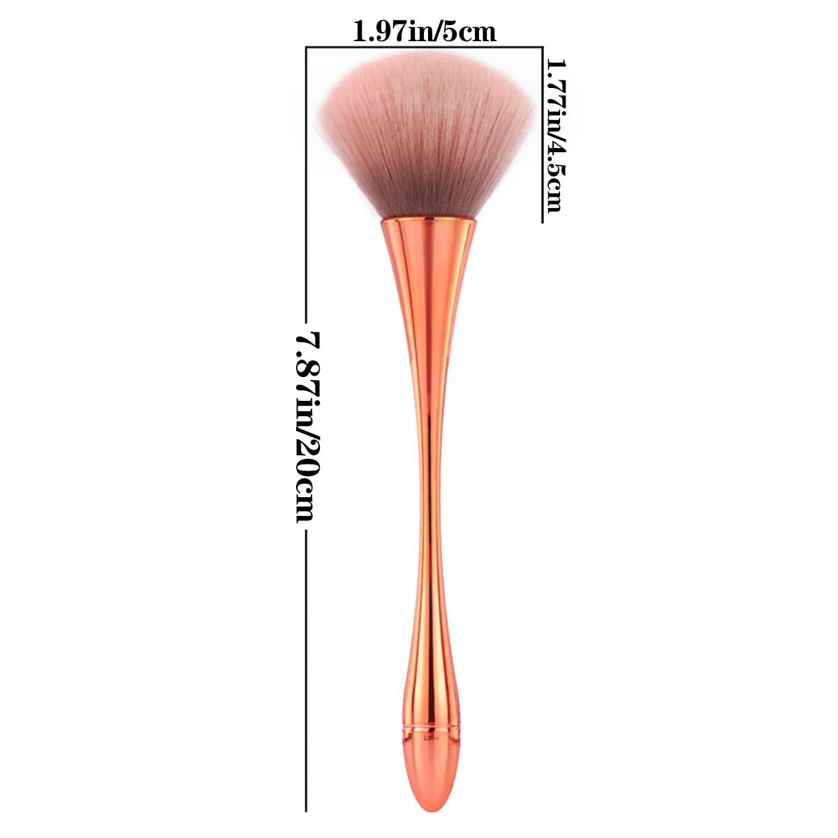 3Pcs Nail Dust Brush Set for Nail Art Cleaning and Makeup Powder Blush Brush