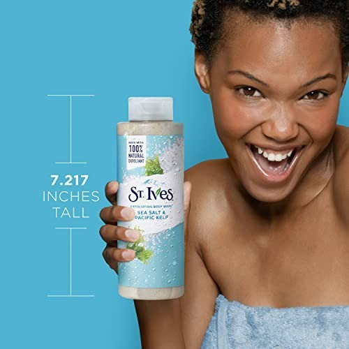 Exfoliating Body Wash with Sea Salt & Pacific Kelp - Natural Plant-Based Cleanser