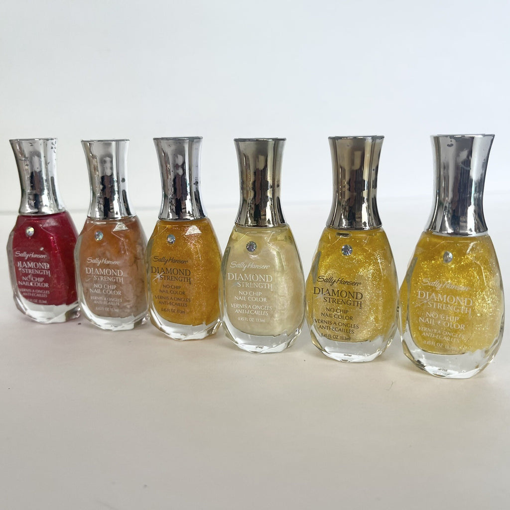 Set of 6 Nail Polishes - 5 Assorted Colors, No Chip, Diamond Strength