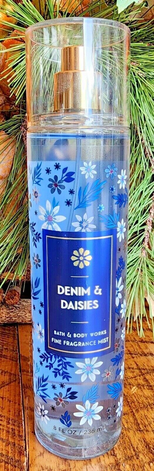 Bath & Body Works Fall Denim & Daisies Body Care Set - Fragrance Mist, Cream & Shower Gel