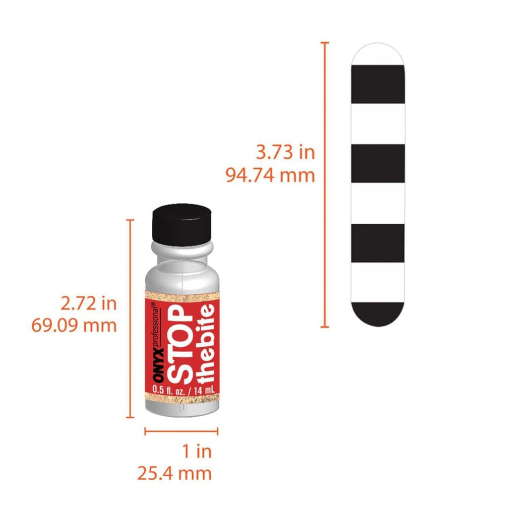 Onyx Stop the Bite Nail Biting Prevention Polish - Bitter Deterrent, Promotes Nail Growth, 0.5 Fl Oz