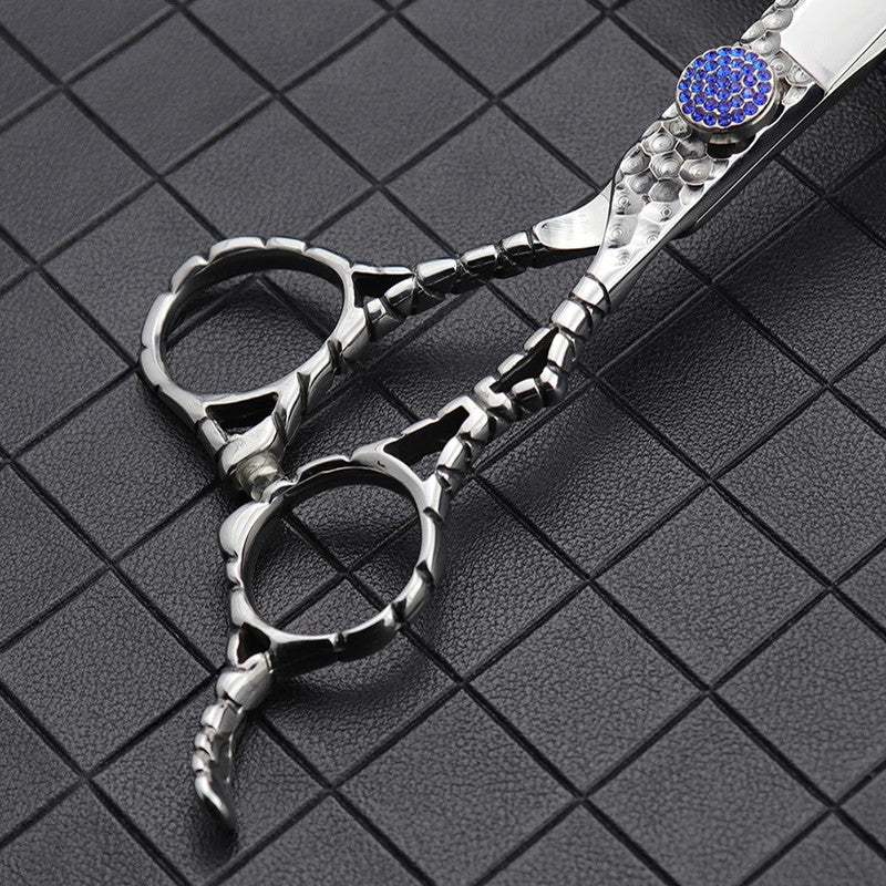 6 Inch Blue Diamond Steel Barber Scissors Sharp Haircut Shears Professional Salon Tool