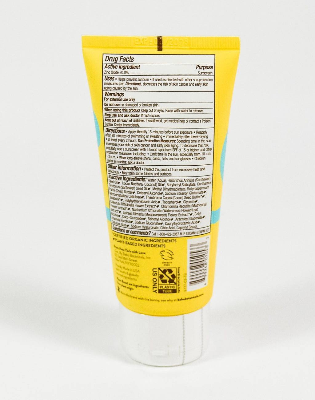 Mineral Sunscreen Lotion SPF 50 for Sensitive Skin - Water-Resistant 3oz